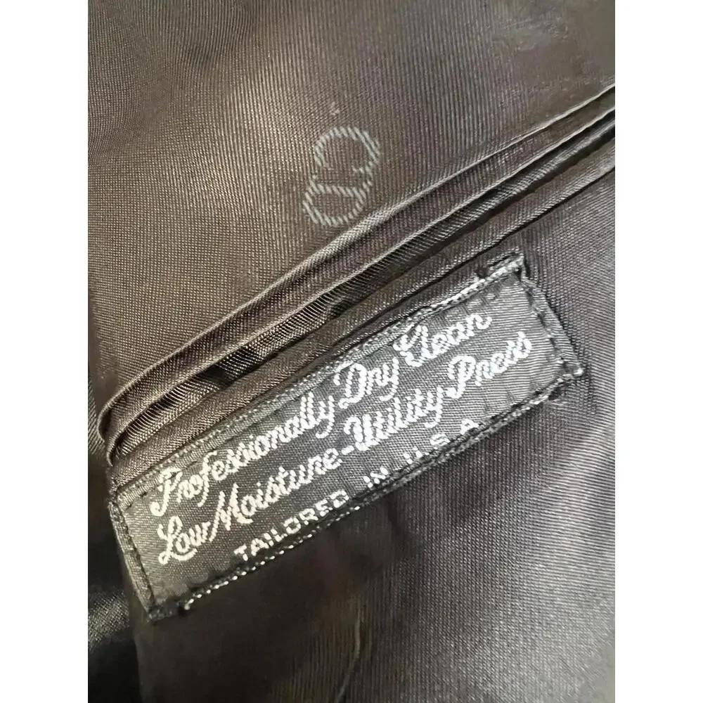 Vintage Christian Dior Monsieur Blazer Men 42R Black Wool Button Jacket USA Made